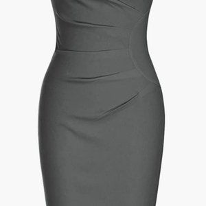 Grey Slim Business Pencil Dress (NWOT)